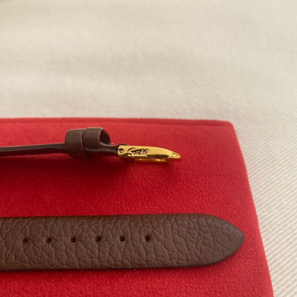 Brown Leather Men's strap Spidel 16mm